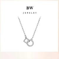ราคา ของแท้ 100% Jewelry สร้อยคอ สร้อยคอทรงกลม สร้อยคอทองคำขาว สร้อยคอผู้หญิง หรูหรา BWX006 ของขวัญคู่ (1732094910099981461)
