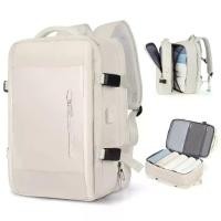 ราคา [พร้อมส่ง] พร้อมส่ง กระเป๋าเป้สะพายหลังใบใหญ่ ความจุที่ขยายได้ รูปทรงสี่เหลี่ยม ผ้าไนล่อนกันน้ำ travel backpack (1732452096372868365)