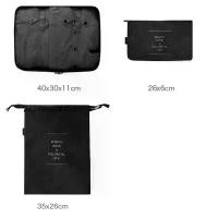 ราคา BG159 Travel set 7 ชิ้น ชุดจัดระเบียบกระเป๋าเดินทาง ถุงจัดระเบียบ สีดำ (1732644703924094116)