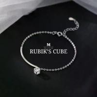 ราคา ของแท้ 100% MEETกำไลเงิน Rubiks cube กำไลเงินแท้ สร้อยข้อมือปรับได้ กำไลแฟชั่น กำไลข้อมือเงินแท้ กำไลเพชร (1732096042170943424)