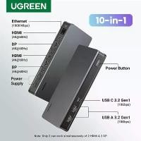 ราคา [Tiktok] 【4K 60Hz】UGREEN 10-in-1 10Gbps USB C Multiport Adapter HUB อุปกรณ์แปลงสัญญาณ for Macbook Air M3 Samsung S24 Ultra Model: 90912 (1732582163140019761)