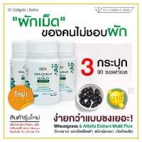 ราคา ผักเม็ดจีบีโอ GBO Wheatgrass & Alfalfa Extract Multi Plus+ Q10 30 ซอฟเจลล์ 3 กระปุก (1732494687811372226)