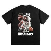 ราคา [S-3XL]Plus Nets Kyrie Irving Fan T shirt Short Sleeve Sport Tops Round Neck Training wear Vintage Casual Tee COD (1731367245170640009)