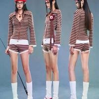 ราคา พร้อมส่ง So dope club - เสื้อยืดแขนยาวลายทางสีน้ําตาลและกางเกงขาสั้นลายทางสีน้ําตาล Alibi Set (1732511995294549140)