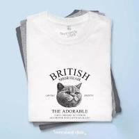 ราคา เสื้อยืดสกรีนลายแมว New Minimal British Shorthair บริติชช็อตแฮร์ [Classic Cotton 100% by Oversized Club] (1732609637014603255)