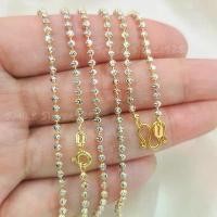 ราคา สร้อยคอเงินแท้ 92.5% Italy ชุบ 2กษัตริย์ ลาย Ball moon 2.5มิล (ทอง18k/ทองคำขาว) เงิน แท้ 100 เปอร์เซ็นต์ จาก ร้านทอง (1732345004894225829)