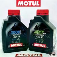 ราคา [ส่งฟรี] Motul 10W-40 3000Plus Ma2 / Motul Scooter Expert Le Mb Engine Oil, Size 0.8L, for 4-Stroke Motorcycles with Manual and Automatic Transmissions. (1732560107196286085)
