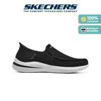 ราคา Skechers สเก็ตเชอร์ส รองเท้าผู้ชาย Men Slip-Ins Skechers USA Street Wear Delson 3.0 Cabrino Shoes - 210604-BLK Air-Cooled Memory Foam Classic Fit, Goga Mat Arch, Heel Pillow, M (1729755053925567428)