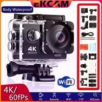 ราคา Ekcam กล้องกันน้ำwifiถ่ายใต้น้ำ กล้องกลางแจ้ง กล้อง Action Camera 4Kกล้องติดหมวกกันน็อค แถมอุปกรณ์เสริมเป็นโหล DV Cam (1732650838956475979)