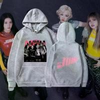 ราคา BLACKPINK Jump ฮู้ดแขนยาวพิมพ์ลายสองด้านปกอัลบั้มสำหรับผู้หญิง เสื้อฮู้ดแบบสวมหัว Unisex เสื้อฮู้ด Deadline World Tour #4 (1731967909599086299)