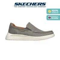 ราคา Skechers สเก็ตเชอร์ส รองเท้าผู้ชาย Men Skechers USA Proven Suttner Shoes - 204785-TPE Air-Cooled Memory Foam Charcoal MF, Classic Fit (1729778919172180932)