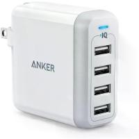 ราคา ที่ชาร์จ Anker, ที่ชาร์จโทรศัพท์ USB 4 พอร์ต 40W, พร้อมปลั๊กแบบพับได้, PowerPort 4, เข้ากันได้กับ iPhone 14/Pro/Pro Max/13/12, iPad Pro/Air/Mini, Galaxy S23/S22/S21, Note 20 Ultr (1732641040376563327)