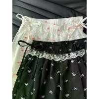 ราคา โบว์สีขาวพิมพ์ขากว้างกางเกงลูกไม้ลูกไม้กางเกงลำลองผู้หญิงฤดูร้อนบาง Pop กางเกง Mop กางเกง ขากระบอก ใหญ่ (1730909243596048805)