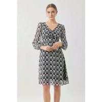 ราคา ESPADA เดรสยาวลายกราฟิก ผู้หญิง สีดำ | Graphic Print Long Dress | 04493 (1732184776234927479)