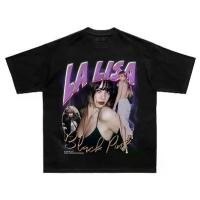 ราคา Fashion DPS BlackPink Summer Loose Street Wear Vintage Hip Hop Portrait Print Lisa Short Sleeve T-Shirt Cotเสื้อยืด Tee Clothing Man (1731338259481462875)