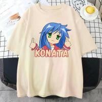 ราคา 【WOMINI】Hot Anime Lucky Star T Shirt Cartoon Konata Izumi Kagami Men/women Aesthetic Tshirt Manga Unisex Print Oversize Cotton Tee Shirt (จัดส่งตลอด 24 ชั่วโมง) 210g Tee S-5XL 7สี (1731831319558850470