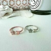 ราคา แหวนดอกไม้ผีเสื้อ [Butterfly Flower Ring] สีเงิน (1732309702420169911)