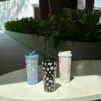 ราคา amusestuff-flower tumbler แก้วน้ำเก็บความเย็นลายดอกไม้ (1730481516975066055)