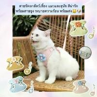 ราคา พร้อมส่งจากไทย PP-1107 FLOWER HARNESS สายรัดอกลายดอกไม้สุดน่ารัก สำหรับแมวและสุนัข มาพร้อมสายจูงในชุด (1732560544378423025)