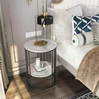 ราคา WISFOR โต๊ะวางข้างทรงกลม โต๊ะหินอ่อน 2 Tiers Coffee Table Side โต๊ะข้างเตียง Nightstand End Metal Frame (1732651295329453423)