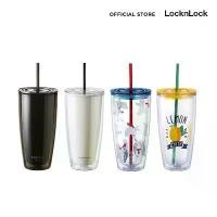 ราคา LocknLock แก้วพลาสติก 2 ชั้นพร้อมหลอด Double Wall Cold Cup รุ่น HAP507 (1732606492331115779)