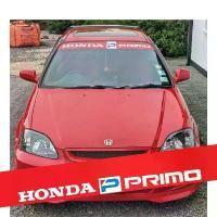 ราคา สติ๊กเกอร์คาดกระจกบังแดดกระจกหน้ารถยนต์ สำหรับ Honda ทุกรุ่น HONDA PRIMO l Honda Primo Sticker l All Honda (1732498525465053065)