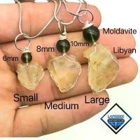 ราคา 100% Natural Raw Libyan With Moldavite Tektite Round Bead 6mm 8mm 10mm Pendant Handmade Genuine Tektite pendant (1732048458658187519)