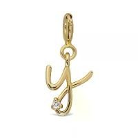ราคา จี้ตัวอักษรเงินแท้ชุบทองคำแท้ ประดับพลอย White Topaz แท้ Chapter Pendant - Gold (A-Z) (1732435270404441483)