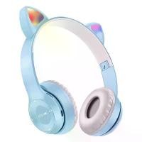 ราคา Best selling Bluetooth headphones, cat headphones, cat headphones with lights, over-ear headphones with mic, with LED lights, stereo sound system Noise reduction Girls' headphone (1732646353640458173)