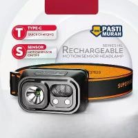 ราคา ไฟฉาย LED, HL23-A, พร้อมเซ็นเซอร์, ไฟ LED หัวคู่, เซ็นเซอร์อัจฉริยะ, ไฟหน้าแบบชาร์จไฟได้, Super Fire (1732239424222758834)