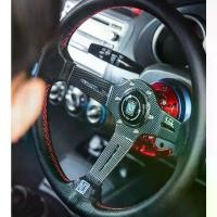 ราคา [เก็บเงินปลายทาง] พวงมาลัยนาดี้สีคาร์บอน(Carbon) วง13.5นิ้วยก2.5นิ้ว (ยกน้อย) งานสวย พวงมาลัยแต่งซิ่ง แจ้งรุ่นในแชทได้เลยมีทุกรุ่น (1732356913142859085)