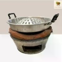 ราคา เตาถ่านอั้งโล่ถ่าน เตาดินเผา เตาหมูกระทะ เตาขาว ตัวถังขาวหน้าเตา 30ซม.เตาเผาคาร์บอน Carbon furnace (1732191988940704760)