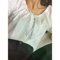 ราคา [COD] CHAWY Lace bibi blouse C3654 เสื้อเบลาส์ เสื้อแขนตุ๊กตา เสื้อแขนตุ๊กตาสไตล์เกาหลี มี 2 สี ขาว ฟ้า (1732571801359844717)