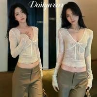 ราคา Dailywear พร้อมส่ง ✨เสื้อเบลาส์ ลูกไม้ คอวี สำหรับผู้หญิง+สายเอี๊ยม ลูกไม้สีขาวโปร่งแสง สีเนื้อเสื้อกระชับสัดส่วน (1732238125662307424)