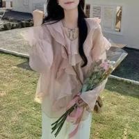 ราคา เสื้อเบลาส์ เสื้อเบลาส์ แขนยาว สไตล์เกาหลี สำหรับผู้หญิง แขนยาว (1731465651513624237)