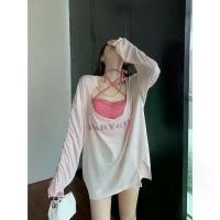 ราคา เสื้อผ้ากันแดด เสื้อเบลาส์ เสื้อยืด คอวี สำหรับผู้หญิง ดีไซน์สาวฮอต แขนยาว เสื้อหลวม (1732237700111042829)