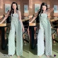 ราคา Garden Clothes ชุดจั๊มสูท จั๊มสูทขายาว ผูกที่ไหล่ สม้อคหน้าหลัง .. สีขาว (1732218725546887871)