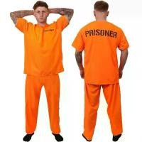 ราคา ชุดนักโทษ, สไตล์อเมริกัน, สีส้ม, สำหรับผู้ใหญ่, ชุดจั๊มสูท, เหมาะสำหรับคอสเพลย์ WISH, ชุดนักโทษ, ชุดนักโทษ Clothing ผู้ชาย (1731176605652061074)