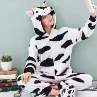 ราคา ชุดนอนวัว Kigurumi, สำหรับผู้ใหญ่, ชุดคอสเพลย์สัตว์, ชุดจั๊มสูท Homewear, สำหรับผู้หญิง, ไม่มีรองเท้าและถุงมือ ชุด ผู้ พิพากษา เสื้อ กันหนาว ฟรอม ช่าง ชุด มาสคอต ไดโนเสาร์ (1731949701329815720)