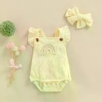 ราคา เด็กทารกหญิง รอมเปอร์ บอดี้สูท แขนกุด แต่งระบาย สีรุ้ง มาพร้อมที่คาดผม (1730108806866635113)