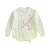 ราคา เด็กทารกหญิง เสื้อกันหนาว รอมเปอร์ แขนยาว คอกลม ปักลายดอกไม้ ถัก บอดี้สูท สำหรับเด็กทารก ชุดวันเกิด เด็กผู้ชาย เด็กหญิง (1731036852167150132)