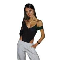 ราคา บอดี้สูทไหล่เย็น สำหรับผู้หญิง สีพื้น แขนสั้น คอวี ทรงสามเหลี่ยม รอมเปอร์ เสื้อกล้าม (1732140359401572256)