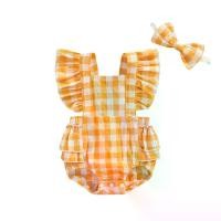 ราคา เด็กทารกหญิง รอมเปอร์ บอดี้สูท ลายสก็อต แขนกุด แต่งระบาย พร้อมที่คาดผม (1730178199959145104)