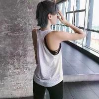 ราคา ชุดโยคะ เสื้อยืดแขนกุด ระบายอากาศได้ดี ชุดออกกำลังกาย แห้งเร็ว เสื้อกีฬาวิ่ง เสื้อกั๊ก Racerback ตาข่าย สำหรับผู้หญิง คลุม (1732287027406604263)