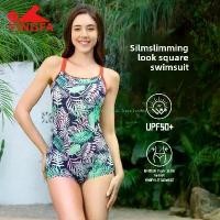 ราคา ชุดว่ายน้ำสตรี, YINGFA, ซ่อนพุงและชุดว่ายน้ำกระชับสัดส่วน, พิมพ์ลายใบไม้, ชุดว่ายน้ำ, สำหรับผู้หญิง, ขนาด XL (1731860170588391496)