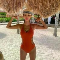 ราคา K Swimwear O2033 ชุดว่ายน้ำ วันพีช เว้าเอว ผูกคอ แต่งสายไขว้หลัง สีดำ , สีส้ม คําแนะนําการขายที่ร้อนแรงในเดือนนี้ (1731683155875300463)