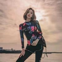 ราคา ชุดว่ายน้ำ เซ็ต 3 ชิ้น เสื้อแขนยาว+กางเกงขาสั้น+กางเกงขายาว ลายดอก รุ่น 0301 (1729645140095175382)