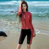 ราคา ชุดว่ายน้ำ สไตล์อนุรักษ์นิยม ทรงสลิมฟิต ดีไซน์สองชิ้น ชุดกีฬา คลุมท้อง แขนยาว กางเกงขายาว เหมาะสำหรับนักเรียนและมืออาชีพ ชุดดำน้ำ สำหรับผู้หญิง (1732117618738628325)