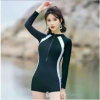 ราคา ชุดว่ายน้ำวันพีซ แขนยาว กัน UV สำหรับผู้หญิง ชุดว่ายน้ำ (1732325652941342578)