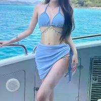 ราคา บิกินี่ เซ็กซี่ สไตล์วันหยุด ริมทะเล และน้ำพุร้อน ดีไซน์เกาหลี ชุดสูทสามชิ้นสำหรับแยกเซ็กซี่ สไตล์ดาราอินเทอร์เน็ต ชุดว่ายน้ำแบบเบ่งบาน (1730165468552988771)